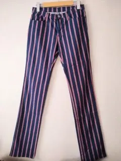 ベネトン イタリア製 ストライプ柄 パンツ ヴィンテージ 平成レトロ