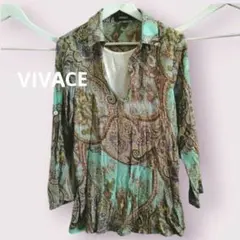 VIVACE ペイズリー柄 長袖シャツМ〜Lサイズ