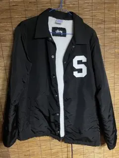 champion×STUSSY コーチジャケット ブラック S