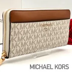✨極美品✨ MICHAEL KORS 長財布 ラウンドファスナー レザー MK柄