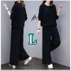 【上下セット】セットアップ　ルームウェア　スウェット　薄手　秋　ジャージ　長袖