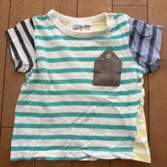 Love&Peace&Money ボーダー半袖Tシャツ 80のサムネイル