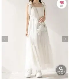 OlivedesOlive チュールドッキングキャミワンピース アイボリー S