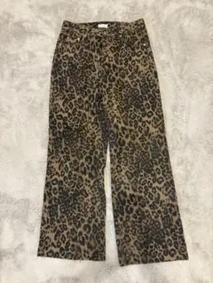 男女兼用y2k archive vintage ヒョウ柄デニム　WHOOWAP