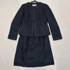 【美品】PRIVATE LABEL　BK　ツイード　セットアップ　９AR　M