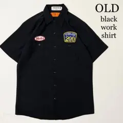 90's〜00's Reed ワッペン ブラック ワークシャツ US古着 M