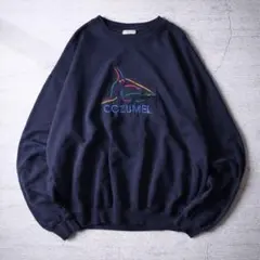 90sメキシコ製 刺繍デザイン　スーベニア　ヴィンテージスウェットトレーナーのサムネイル