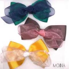 オーガンジーリボン♡ヘアアクセサリー