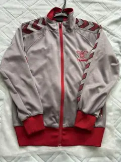hummel ヒュンメル トラックジャケット ジャージ グレー×レッド Mサイズのサムネイル