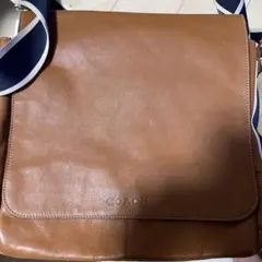 COACH ブラウンレザー ショルダーバッグ
