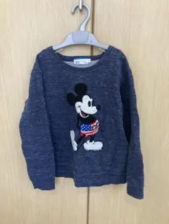 ミッキーマウス　紺トレーナー　120cm