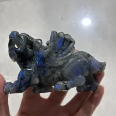 天然石 トロレアイト ペガサス 置物 - メルカリ