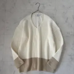 00s Jacquard Design V-Neck L/S Cut-sew - メルカリ