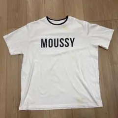 MOUSSY ロゴTシャツ 半袖 ホワイト