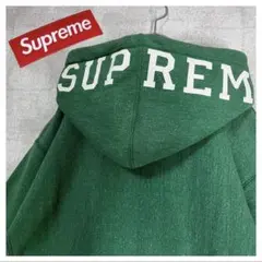 【貴重】supremeシュプリーム 肉厚パーカー フードロゴ カナダ製