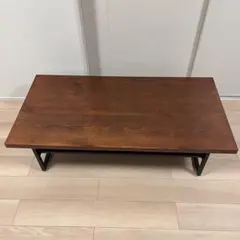 ダークブラウン木製ローテーブル