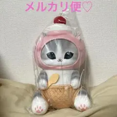 新品未開封 mofusand アイスにゃん BIGぬいぐるみ ストローベリー