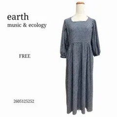 earth music & ecology ロングワンピース FREE チェック