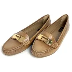 専用✨ルイヴィトン ローファー 革靴 ゴールド金具 エナメルレザー 茶 22340279_4.jpg