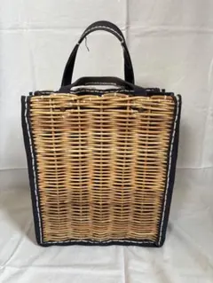 大幅お値下げ！エバゴス ebagos ツイード　かごバッグ ebagos 【25AW 予約】2025年8月～2026年1月末頃入荷予定横長かご