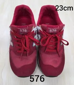 【23cm】new balance 576 スニーカー レッド