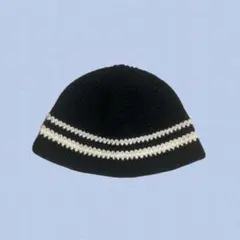 ハンドメイド クラッシャーハット クロシェハット ニット帽 毛糸 帽子 男女兼用