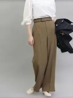 グレディブリリアン Gready Brilliant ヘリンボンセミワイドパンツ