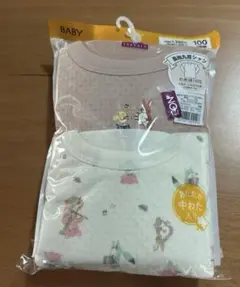 新品、未開封　あったか長袖肌着　長袖丸首シャツ　中綿入り　100サイズ　2枚入り