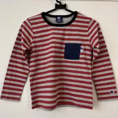 新品Champion 長袖ボーダーTシャツ ポケット付きのサムネイル
