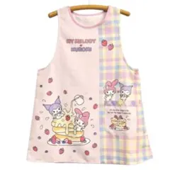 【新品】保育士エプロン　マイメロ&クロミちゃん