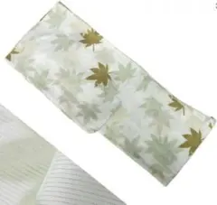 ◆最高級カルキュロ綿絽浴衣◆涼しげ白地紅葉モダン浴衣◆しわにならず紗着物着用可能