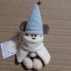 ディズニー リルリンリン 2025 ぬいば ぬいぐるみバッジ　クリスマス　水色