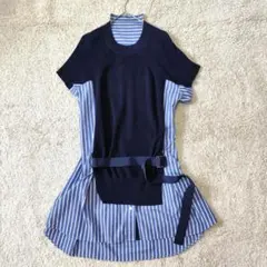 土日限定セールsacai サカイ リブニット切替 ドッキング シャツ
