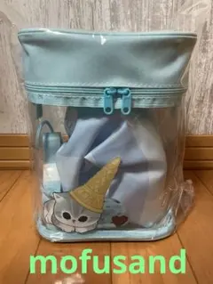 mofusand　巾着付きショルダーバッグ　ブルー