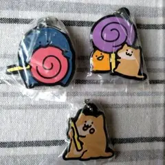お文具といっしょ　ラバーマスコット3コ　なもさん仔猫さんゼリーさん　ガチャ