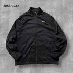 2553 古着NIKE GOLFトラックジャケット刺繍ロゴ ジャージブラックL
