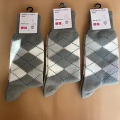 UNIQLO ダイヤモンドパターンソックス 3足セット