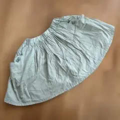 BeBe ライトグリーン スカート風キュロット 120