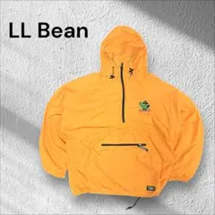 LLBean アノラック パーカー 恐竜 刺繍 ナイロン ブルゾン オレンジ L