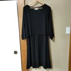 ワールド 喪服　フォーマル　黒のワンピース　Lサイズ