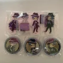 ツイステ展 アクスタ 缶バッジ アズール ジェイド フロイド オクタヴィネル
