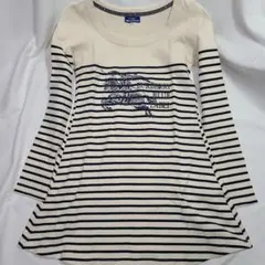 BURBERRY BLUE LABEL ストライプ長袖チュニック 38