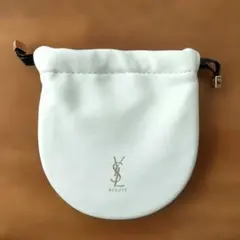 【未使用】YSL BEAUTE ノベルティ　ホワイトポーチ　巾着袋