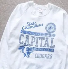 ​90s USA製 JERZEES カレッジ スウェット M クーガーズ 古着