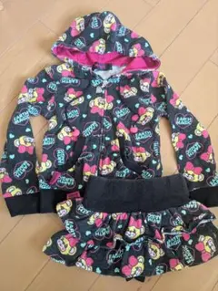 EARTH MAGIC フード付きパーカーとスカート110　100 セットアップ