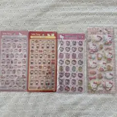 ハローキティボンボンドロップシールミニ ストーンシール ぷっくりシール
