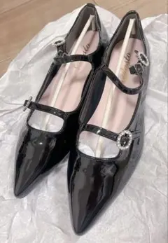 Sesto エナメルバレエシューズ パンプスブラック