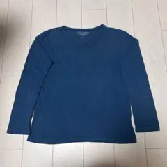 Right-on ライトオン BACK NUMBER 長袖 ブルー 綿100%