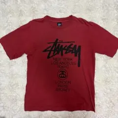 STUSSY World Tour Tシャツ レッドMサイズのサムネイル