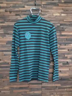 PEARLY GATES ストライプ タートルネックシャツ